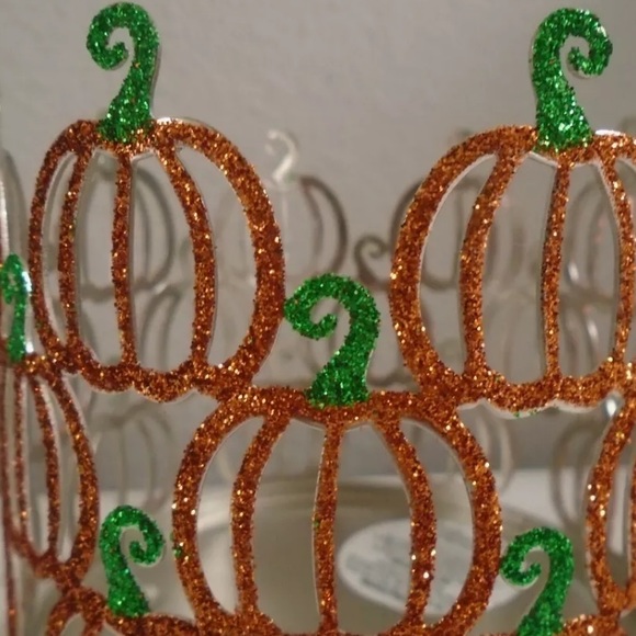 BATH & BODY WORKS PUMPKIN GLITTER CANDLE HOLDER - Picture 8 of 10